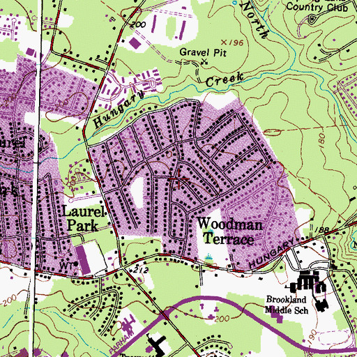 Topographic Map of Woodman Terrace, VA