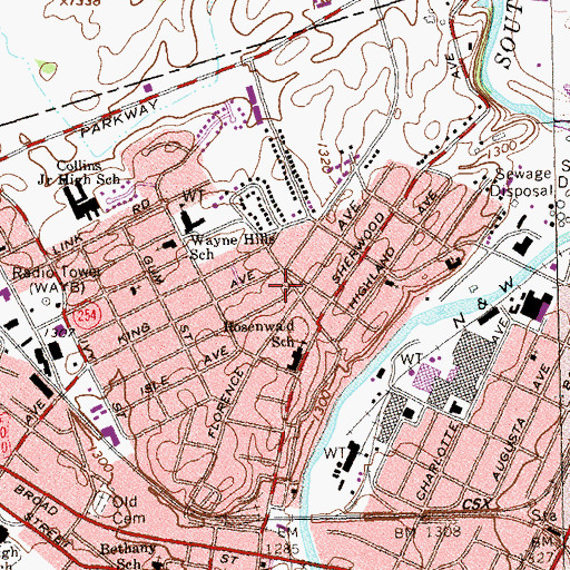 Topographic Map of Advent Christian Church, VA