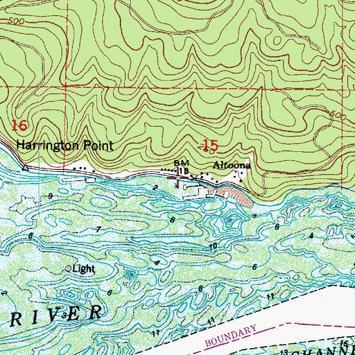 Topographic Map of Altoona, WA