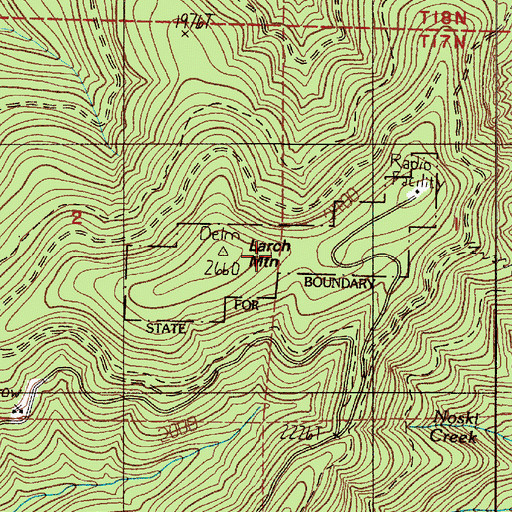 Topographic Map of Black Hills, WA