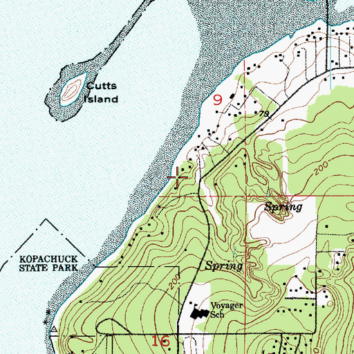 Topographic Map of Kopachuck State Park, WA