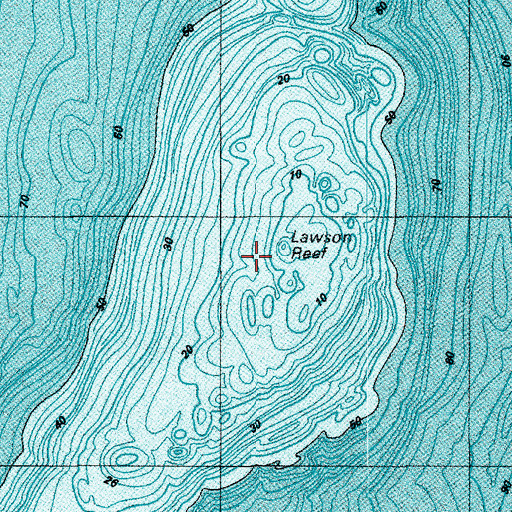 Topographic Map of Lawson Reef, WA