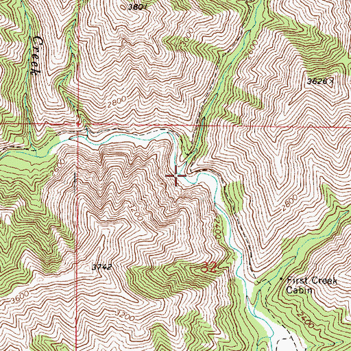 Topographic Map of Melton Creek, WA