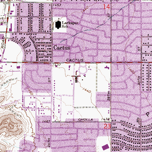 Topographic Map of Southwestern College, AZ