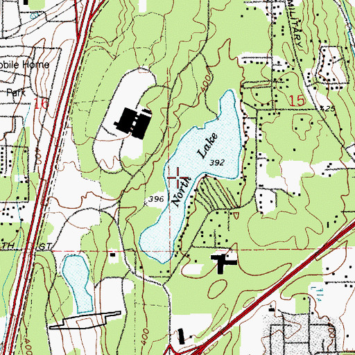 Topographic Map of North Lake, WA