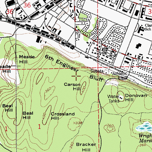 Topographic Map of Sixth Engineer Bluff, WA