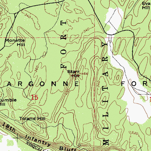 Topographic Map of Starr Hill, WA
