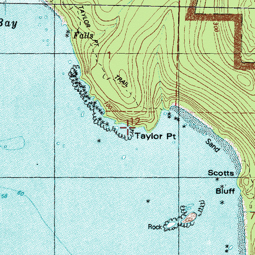 Topographic Map of Taylor Point, WA