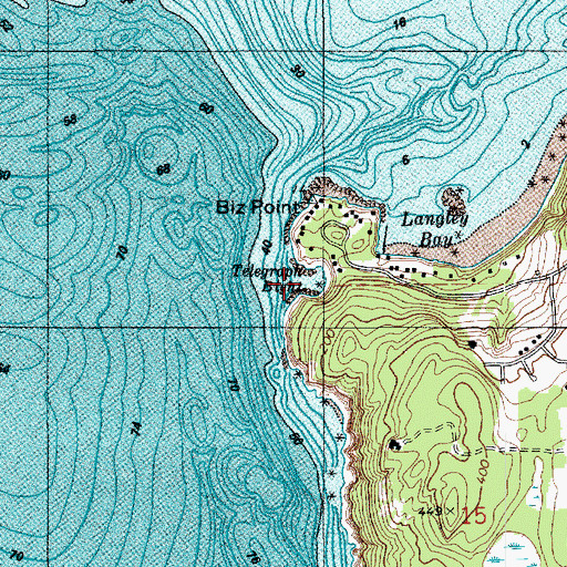 Topographic Map of Telegraph Bight, WA