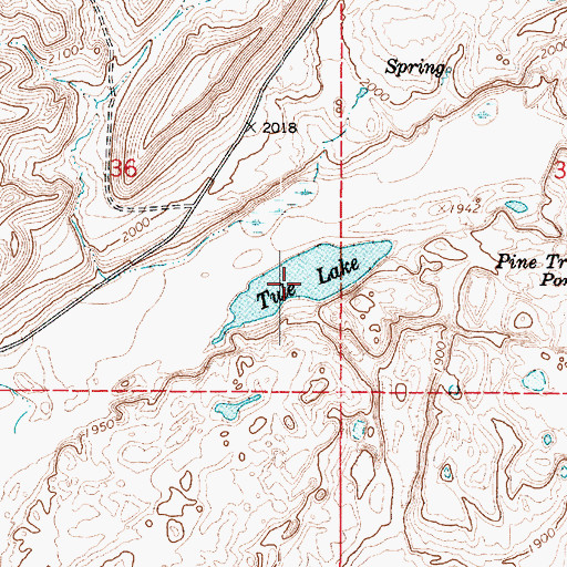 Topographic Map of Tule Lake, WA