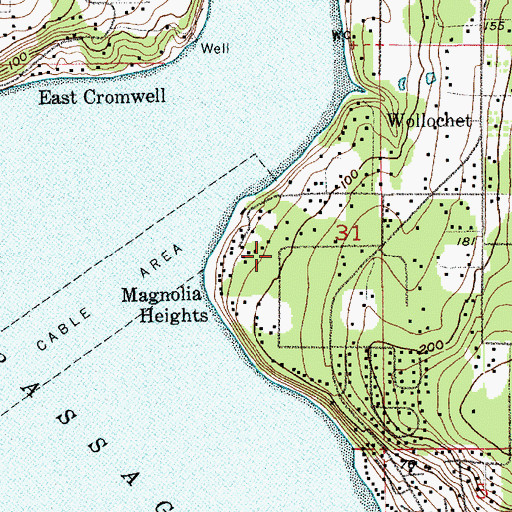 Topographic Map of Magnolia Heights, WA