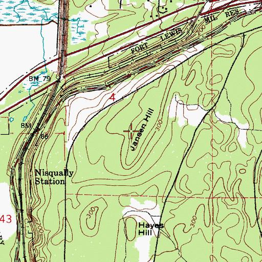 Topographic Map of Jansen Hill, WA