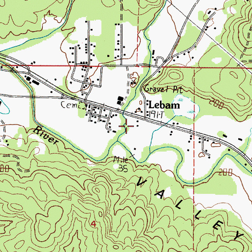 Topographic Map of Lebam, WA