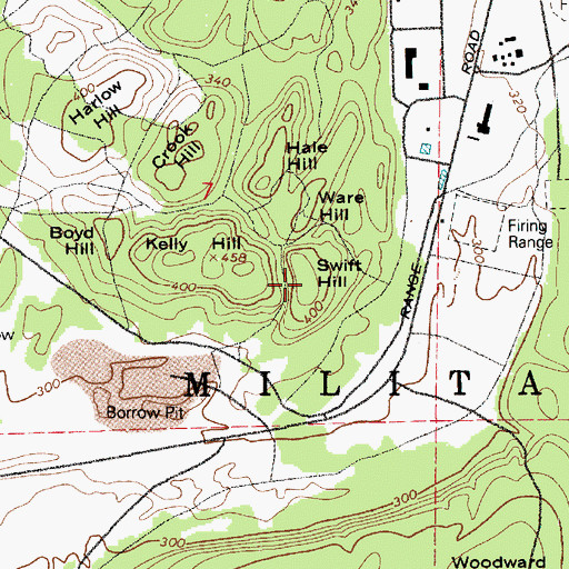Topographic Map of Swift Hill, WA