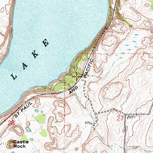 Topographic Map of Rock Lake (historical), WA