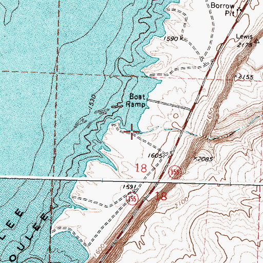 Topographic Map of Lower Lewis Creek, WA