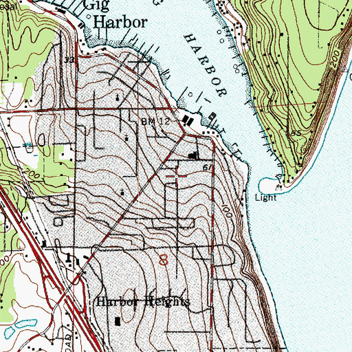 Topographic Map of Harbor Plaza, WA