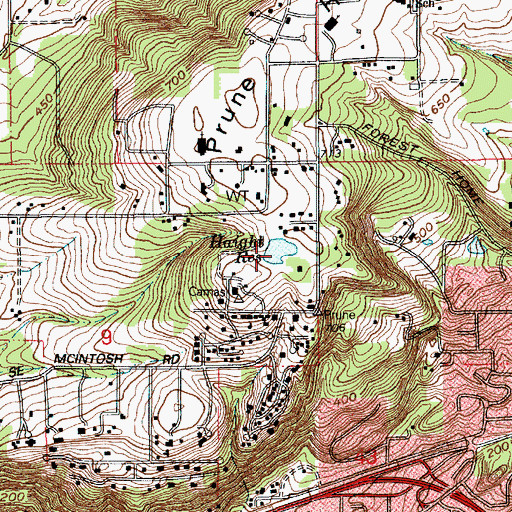 Topographic Map of Haight Reservoir, WA