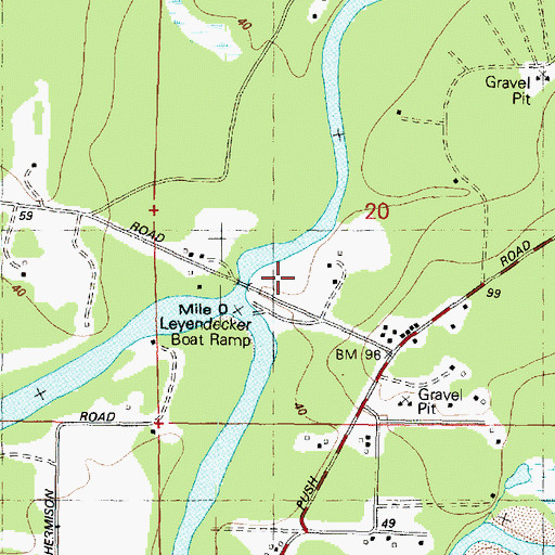 Topographic Map of Leyendecker Picnic Area, WA