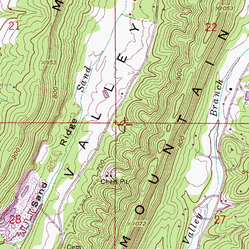 Topographic Map of Worthington Ore Mines, AL