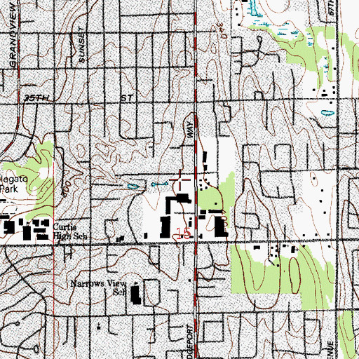 Topographic Map of Windmill Village, WA