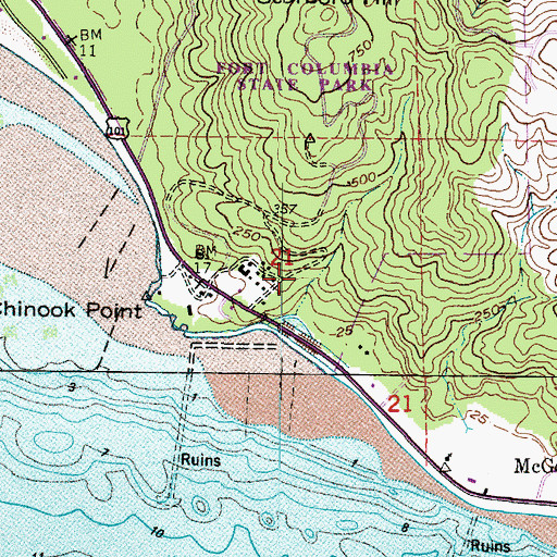 Topographic Map of McGowan Pond, WA