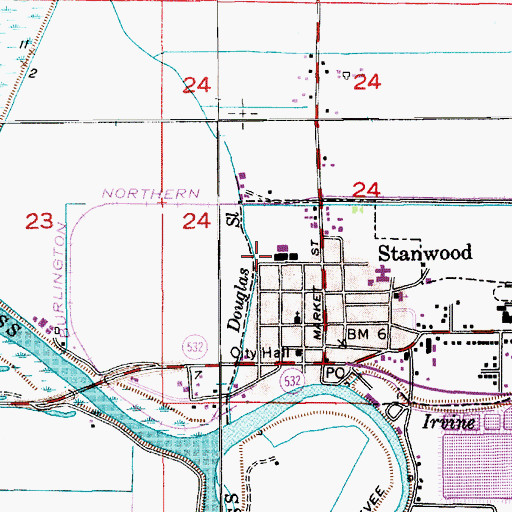 Topographic Map of Stanwood Elementary School, WA