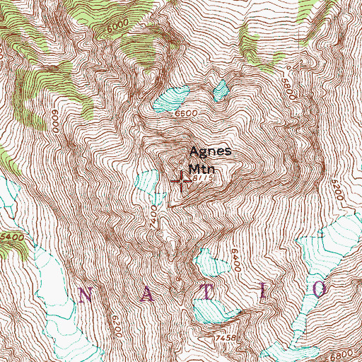 Topographic Map of Agnes Mountain, WA