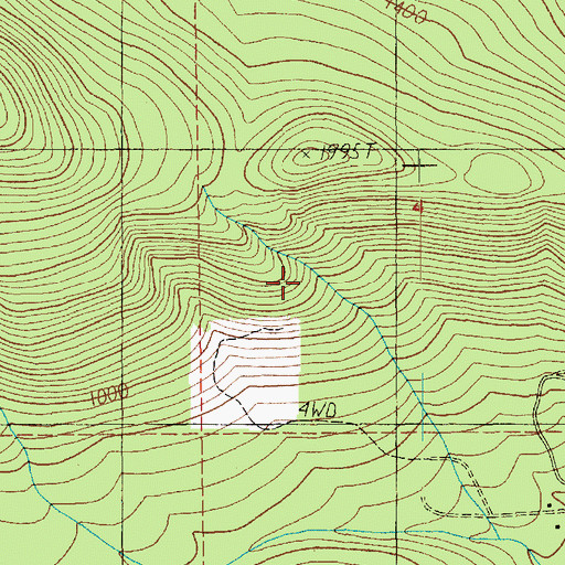 Topographic Map of Alexander Trail, WA