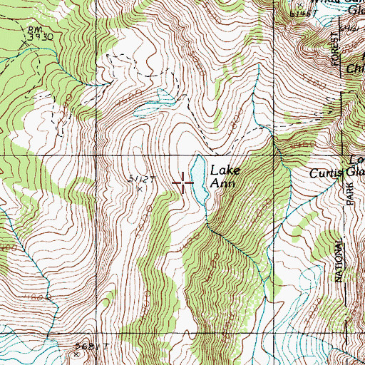 Topographic Map of Lake Ann, WA