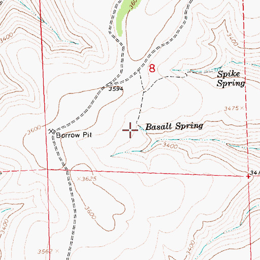 Topographic Map of Basalt Spring, WA