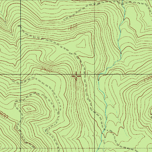 Topographic Map of Bear Mountain Trail (historical), WA