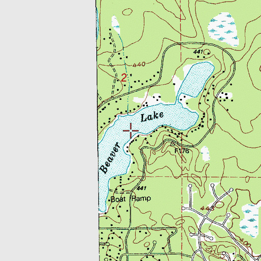 Topographic Map of Beaver Lake, WA