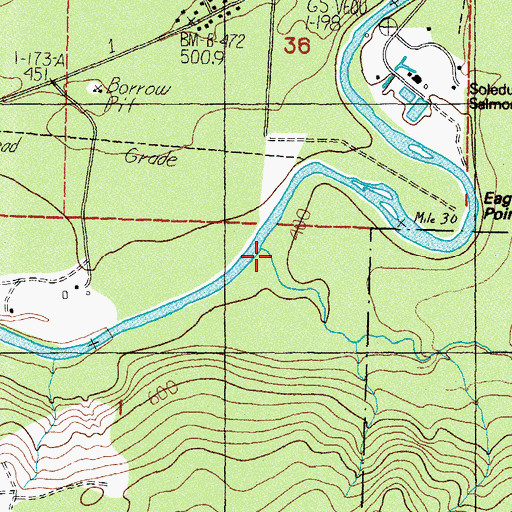 Topographic Map of Bockman Creek, WA