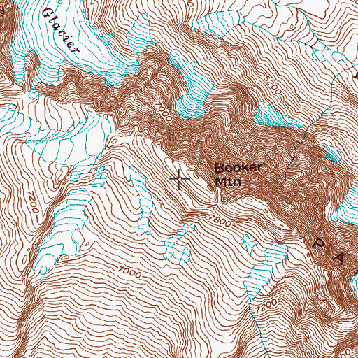 Topographic Map of Booker Mountain, WA