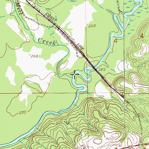 Topographic Map of Bowden Mill Creek, AL