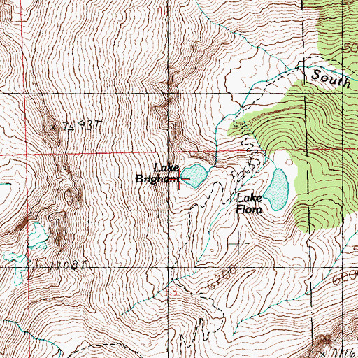 Topographic Map of Lake Brigham, WA