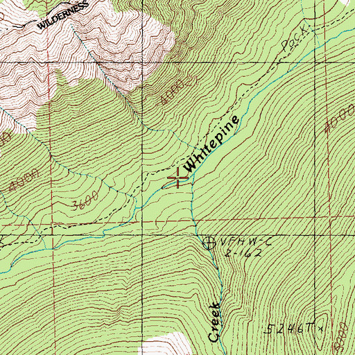 Topographic Map of Brule Creek, WA
