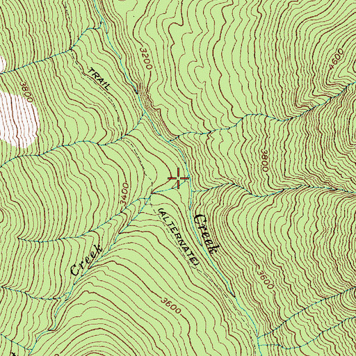Topographic Map of Cabinet Creek, WA