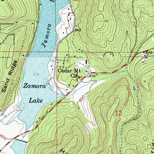 Topographic Map of Cedar Mount Baptist Church, AL