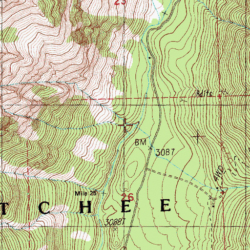 Topographic Map of Camp Creek, WA