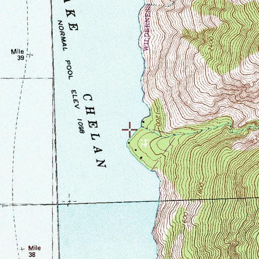 Topographic Map of Canoe Creek, WA