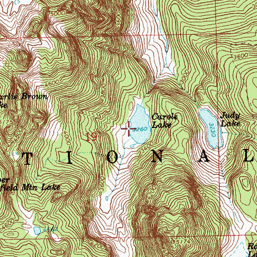 Topographic Map of Carole Lake, WA