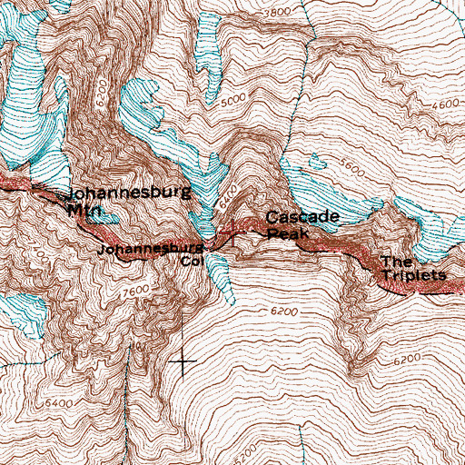 Topographic Map of Cascade Peak, WA