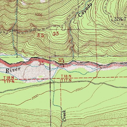 Topographic Map of Cayada Creek, WA