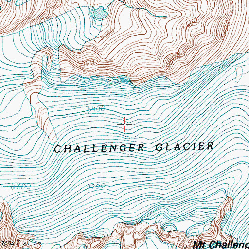 Topographic Map of Challenger Glacier, WA