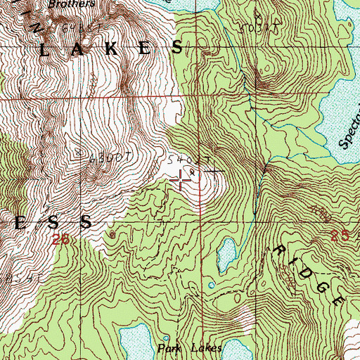 Topographic Map of Chikamin Ridge, WA
