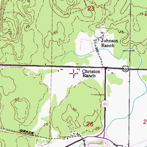 Topographic Map of Christon Ranch, WA