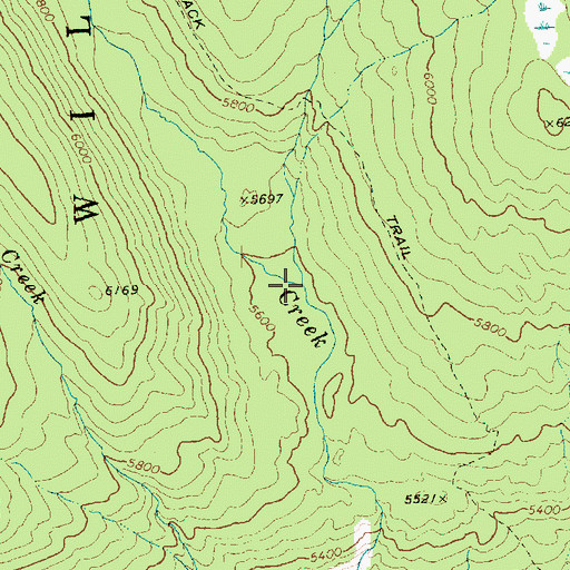 Topographic Map of Cinch Creek, WA