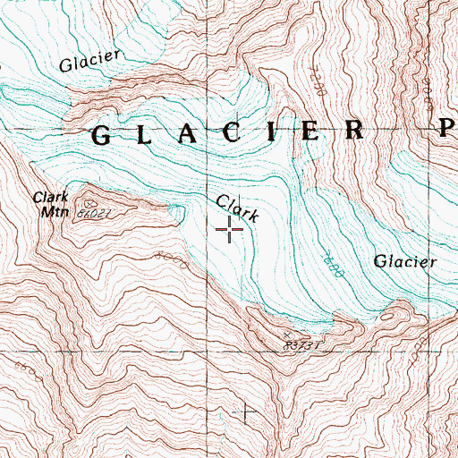 Topographic Map of Clark Glacier, WA